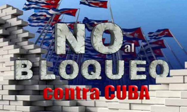 Basta de bloqueo imperialista, manos fuera de Cuba