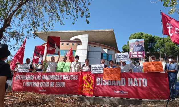 Escrito unitario de solidaridad con el PDP presentado en la embajada de Corea del Sur